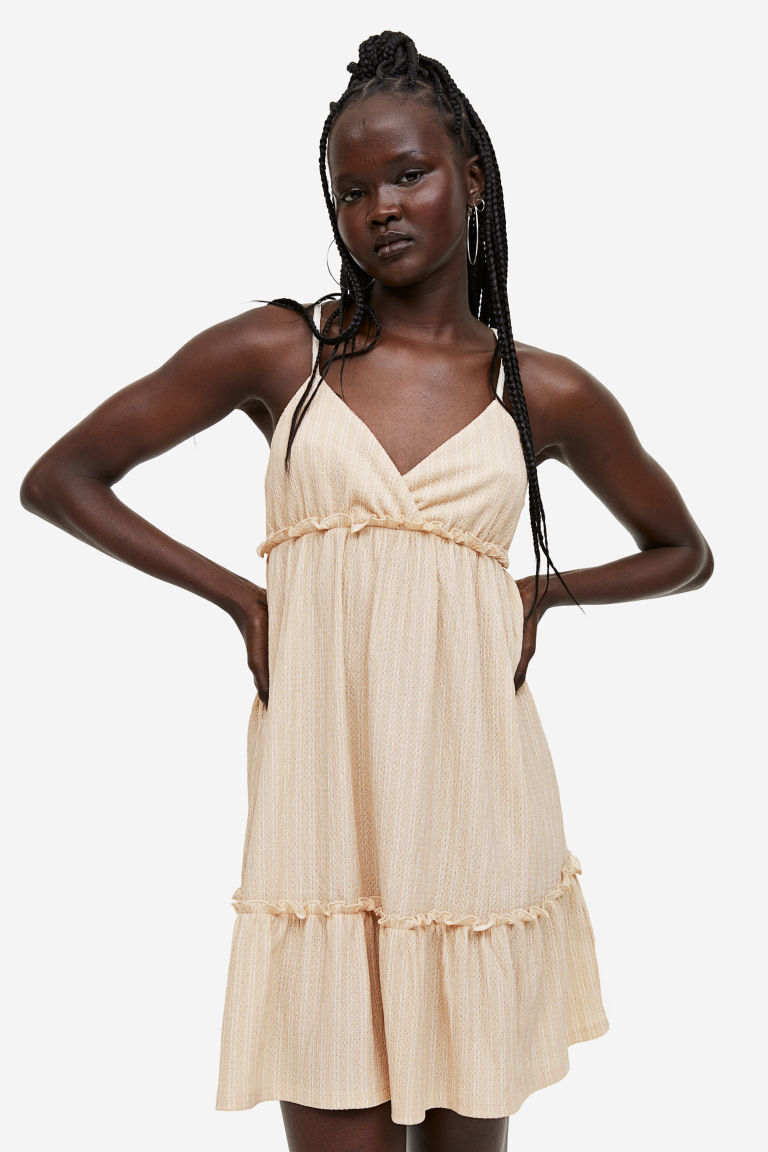 Креповое платье с оборками H&M