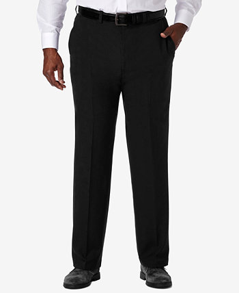 Мужские классические эластичные классические брюки Big & Tall Cool 18® с расширенной талией и плоской передней частью HAGGAR