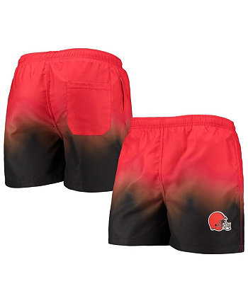 Мужские оранжево-коричневые плавательные шорты Cleveland Browns Dip-Dye FOCO