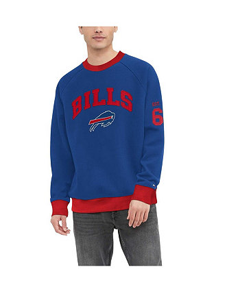 Мужской свитшот из трехслойного пуловера Royal Buffalo Bills Reese Raglan Tommy Hilfiger
