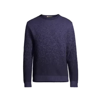 Шерстяной свитер с круглым вырезом с пиксельной текстурой Corneliani