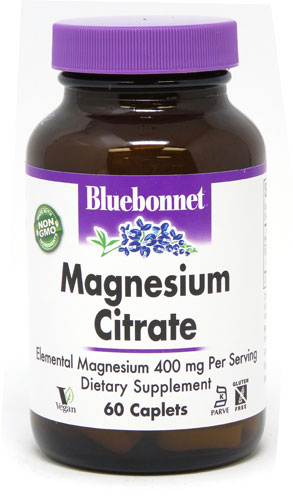 Магний Цитрат - 400 мг - 60 таблеток - Bluebonnet Nutrition Bluebonnet Nutrition