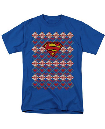 Men's Christmas Sweater Short Sleeve Adult Tee / T-Shirt Superman