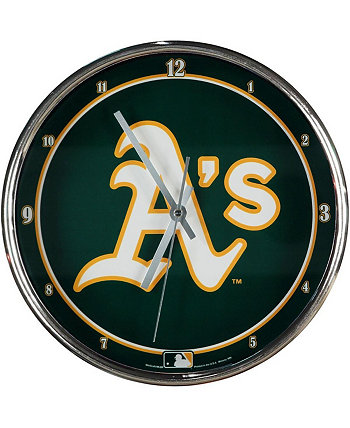 Хромированные настенные часы для бейсбольного клуба Oakland Athletics 12 дюймов Wincraft