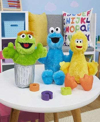 Набор из трех мягких игрушек Friends Cookie Monster, Big Bird и Oscar Sesame Street