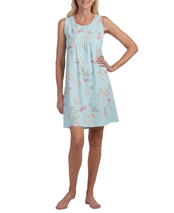 Women's Cotton Sleeveless Floral Nightgown Miss Elaine