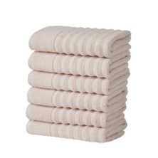 Madelinen® 6-Piece Zero Twist Combed Cotton Textured Hand Towel Set Madelinen