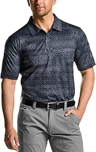 CQR Men's Polo Shirt, Short Sleeve Tactical Shirts, Dry Fit Lightweight Performance Golf Shirts, Outdoor UPF 50+ Pique Shirt CQR