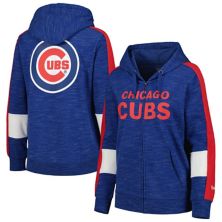 Women's New Era Royal Chicago Cubs Colorblock Full-Zip Hoodie New Era