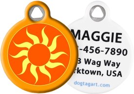 Dog Tag Art Orange Sun Personalized Dog & Cat ID Tag Dog Tag Art