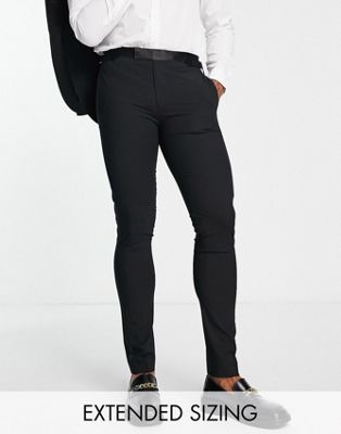 Черные эластичные узкие брюки-смокинг из ткани премиум-класса Noak Noak