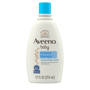 Aveeno Baby Eczema Therapy Moisturizing Body Lotion Cream with Oatmeal, 12 fl oz Aveeno