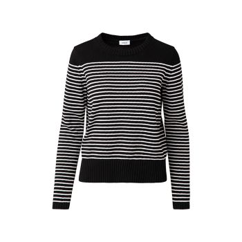 Striped Knit Scoopneck Sweater Akris punto