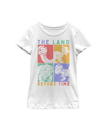 Girl's The Land Before Time Dinosaur Squares Child T-Shirt NBC Universal