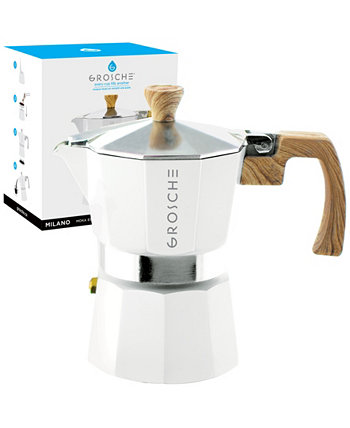 Кофеварка Milano Stovetop Espresso Maker Moka Pot 3 Espresso Cup Size 5 oz Grosche