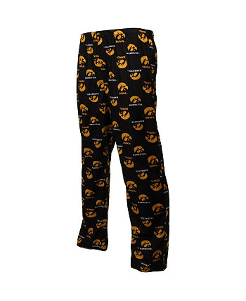Фланелевые пижамные штаны с логотипом Iowa Hawkeyes Youth Boys Team - черный Genuine Stuff