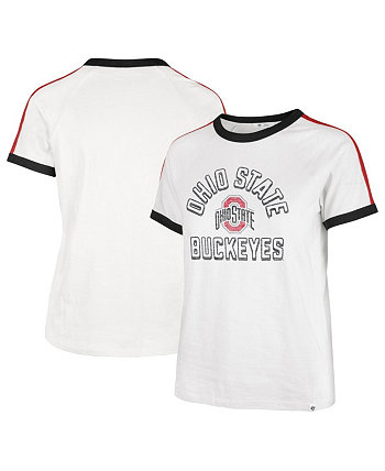 Женская белая футболка Ohio State Buckeyes Sweet Heat Peyton '47 Brand