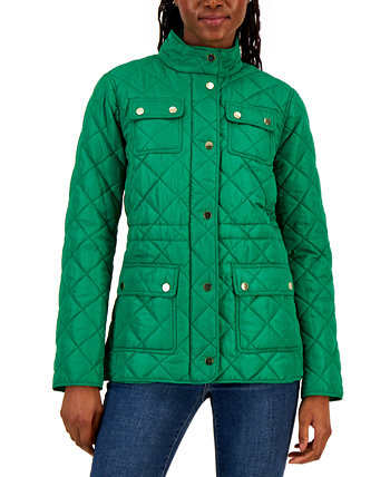 Женская стеганая куртка с воротником и четырьмя карманами, созданная для Macy's Charter Club