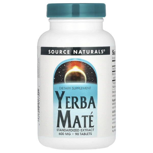 Yerba Mate - 600мг - 90 таблеток - Source Naturals Source Naturals