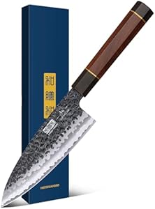 6 Inch Deba Knife, Japanese VG10 High Carbon Steel Kitchen Knife for Sushi Sashimi, Ultra Sharp Fish Fillet Knife with Ergonomic Rosewood Handle HOSHANHO