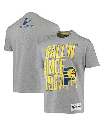 Мужская футболка Heather Grey Indiana Pacers с 1967 года BALL'N