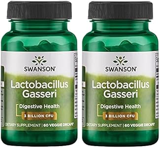 Swanson Lactobacillus Gasseri - Probiotic Supplement Supporting Digestive Health with 3 Billion CFU - Design-Release Satiety & Fat Metabolism Support - (60 Veggie Capsules (Капсулы на растительной основе)) Swanson