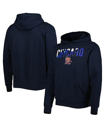 Мужская темно-синяя толстовка с капюшоном Chicago Bears Ink Dye New Era