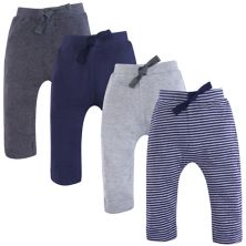 Touched by Nature Baby and Toddler Boy Organic Cotton Pants 4pk, Navy Gray Touched by Nature