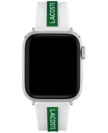 Striping White & Green Silicone Strap for Apple Watch® 38mm/40mm Lacoste