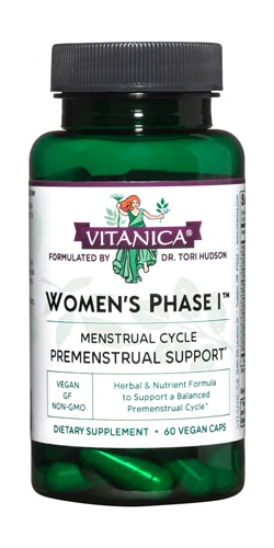 Предменструальная поддержка Vitanica Women's Phase I™ — 60 вегетарианских капсул Vitanica