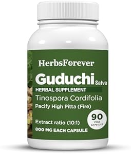 Guduchi Sat Capsules (Капсулы) – Tinospora Cordifolia – Support Digestion – Balancing Vata and Pitta – 90 Vege Capsules – 800 Mg Each Herbsforever