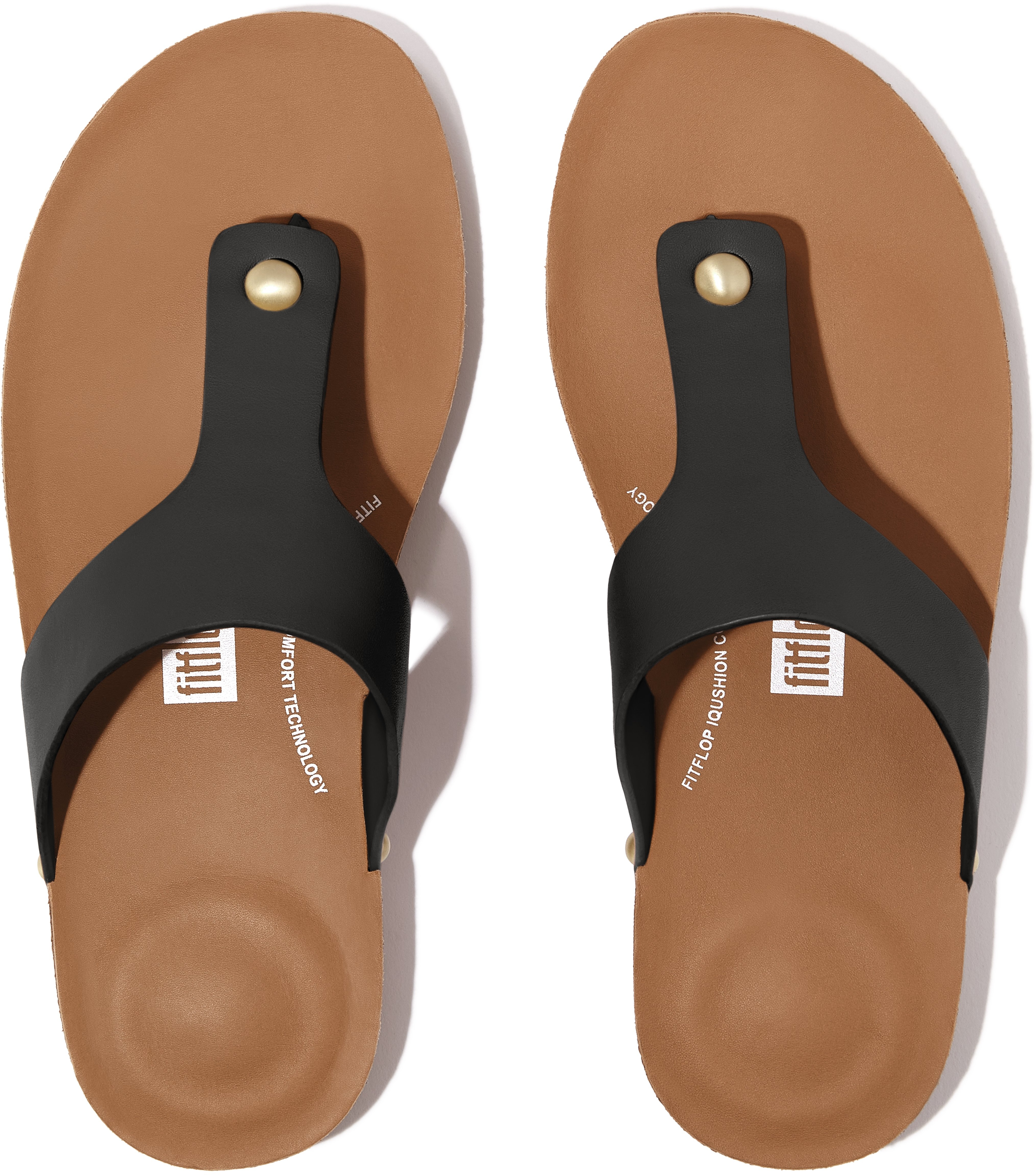 Iqushion Leather Toe-Post Sandals FitFlop