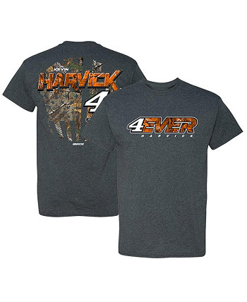 Мужская футболка Heather Charcoal Kevin Harvick Lifestyle Stewart-Haas Racing Team Collection
