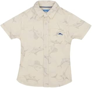 Tommy Bahama Boys Classic Woven Button-Down Shirt - Summer Short-Sleeve Hawaiian Shirt with Pocket for Kids Tommy Bahama