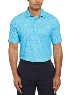 All-Over Micro Floral Print Polo Callaway