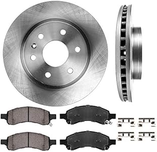 Комплект передних тормозов для Chevy Traverse, Buick Enclave, GMC Acadia, Saturn Outlook 2007-2017, диски диаметром 12,80 дюйма, керамические тормозные колодки Callahan BRAKE PARTS