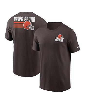 Мужская коричневая футболка Cleveland Browns Blitz Essential Nike