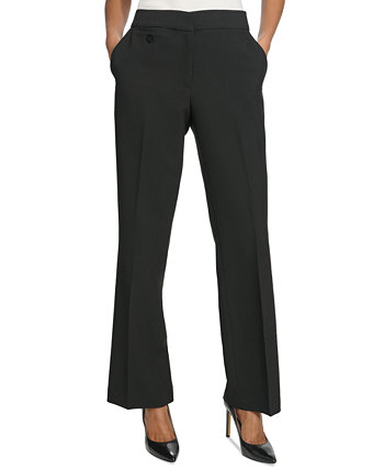 Женские брюки со складками спереди и средней посадкой Karl Lagerfeld Paris