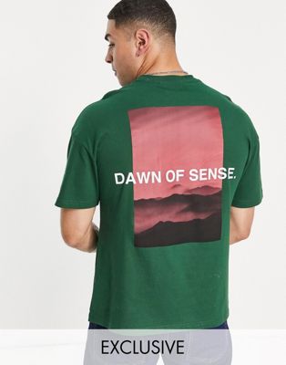 Зеленая футболка 9N1M SENSE с принтом Dawn of Sense эксклюзивно для ASOS 9N1M SENSE