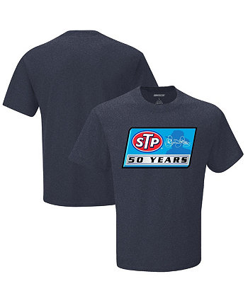 Мужская клетчатая футболка с флагом Heather Navy Richard Petty в винтажном стиле Duel Checkered Flag Sports