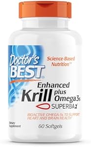 Doctor's Best Enhanced Superba Krill Plus with Omega 3s, 60 Count Doctor's Best