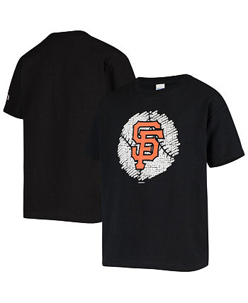 Youth Boys Black San Francisco Giants Baseball T-shirt Bimm Rider Sportswear