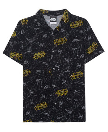 Тканая рубашка с короткими рукавами для больших мальчиков Star Wars