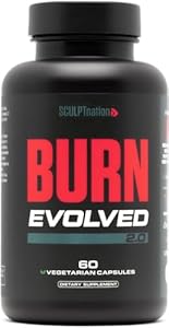 Sculpt Nation by V Shred Burn PM - Night Time Fat Burner - Appetite Suppressant and Weight Loss Support - Raspberry Ketones, Green Tea Extract, Melatonin - 60 Gluten Free Capsules (Капсулы) Sculpt Nation