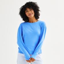 Женская Пижамные топы и футболки SONOMA Long Sleeve Sleep Tee SONOMA