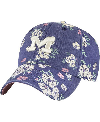 Женская темно-синяя регулируемая шляпа Michigan Wolverines Primrose Clean Up '47 Brand