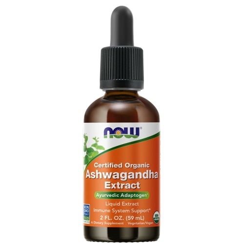 Supplements Certified Organic Ashwagandha Liquid Extract (Жидкий экстракт) -- 2 fl oz (Жидкие унции) NOW Foods