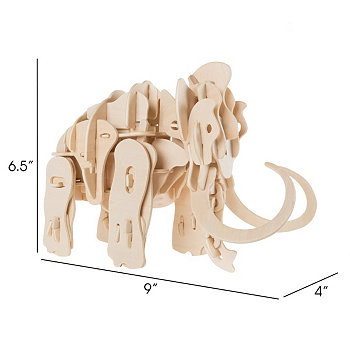 3D Деревянная шерстяная мамонтовая головоломка Hey Play Trademark Global