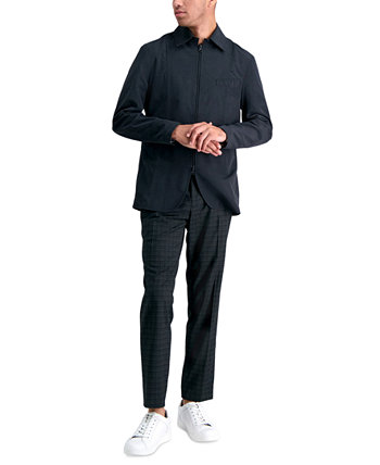 Мужские габардиновые узкие / сверхтонкие классические брюки из эластичного материала на плоской подошве Kenneth Cole