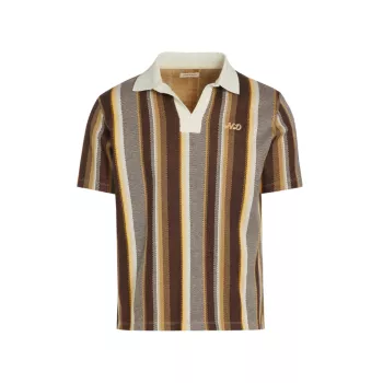 Striped Cotton Polo Shirt Nicholas Daley